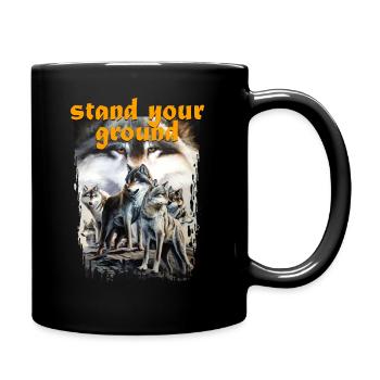 stand your ground2 - Tasse einfarbig - Schwarz - Rechts