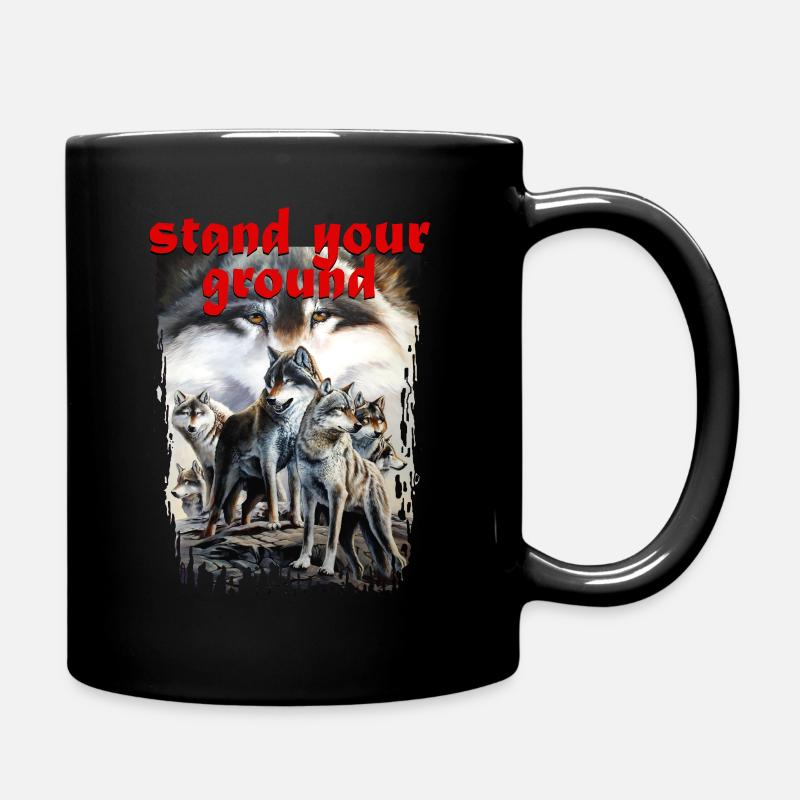 stand your ground3 - Tasse einfarbig - Schwarz