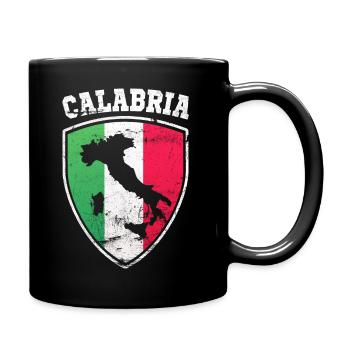 Calabria Italia Flag Souvenir Italian Vintage - Mug uni - noir - Droite