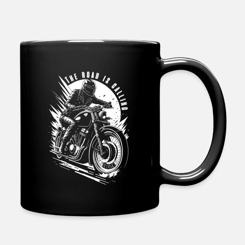 Die Straße ruft - Tasse einfarbig - Schwarz