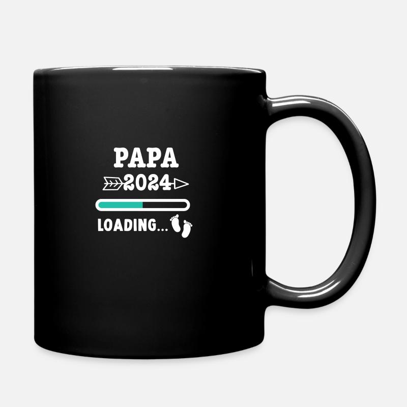 Papa 2024 loading -Für werdende Papas - Tasse einfarbig - Schwarz