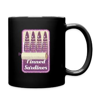 Sardines in a tin vector - Full Colour Mug - black - Right