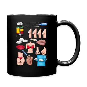 Plastic surgery - Full Colour Mug - black - Right