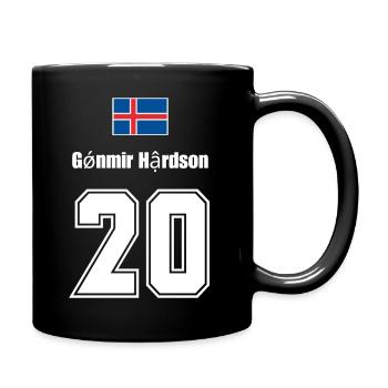 Island Trikot Nr.20 - Tasse einfarbig - Schwarz - Rechts
