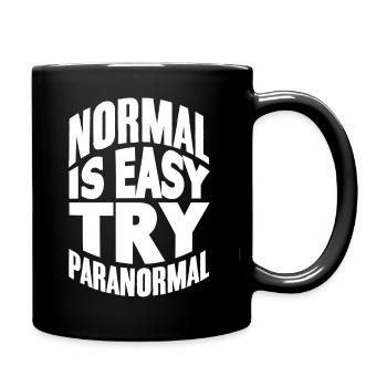 Normal est facile - Ghost Hunting Funny Paranormal - Mug uni - noir - Droite