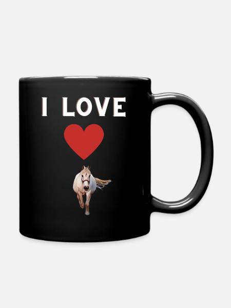 J’aime les chevaux - Mug uni - noir