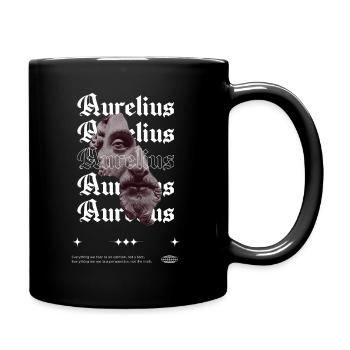 Marcus Aurelius, Stoic Streetwear - Full Colour Mug - black - Right