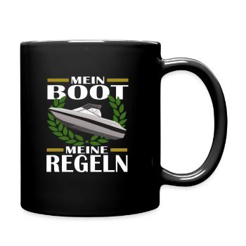 MEIN BOOT MEINE REGELN - Tasse einfarbig - Schwarz - Rechts