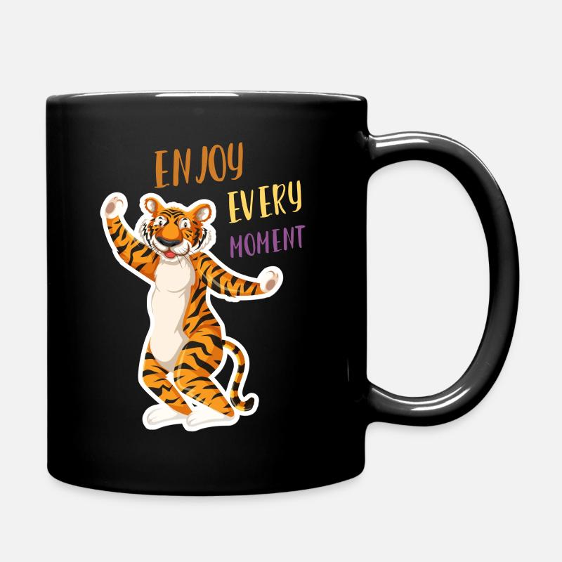 Dancing Tiger « Profitez de chaque instant » - Mug uni - noir