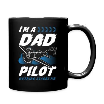 Papa pilote - Mug uni - noir - Droite