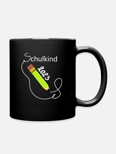 schulestiftgrünweiß - Tasse einfarbig - Schwarz