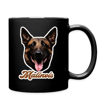 Belgischer Schäferhund Malinois - Tasse einfarbig - Schwarz - Rechts