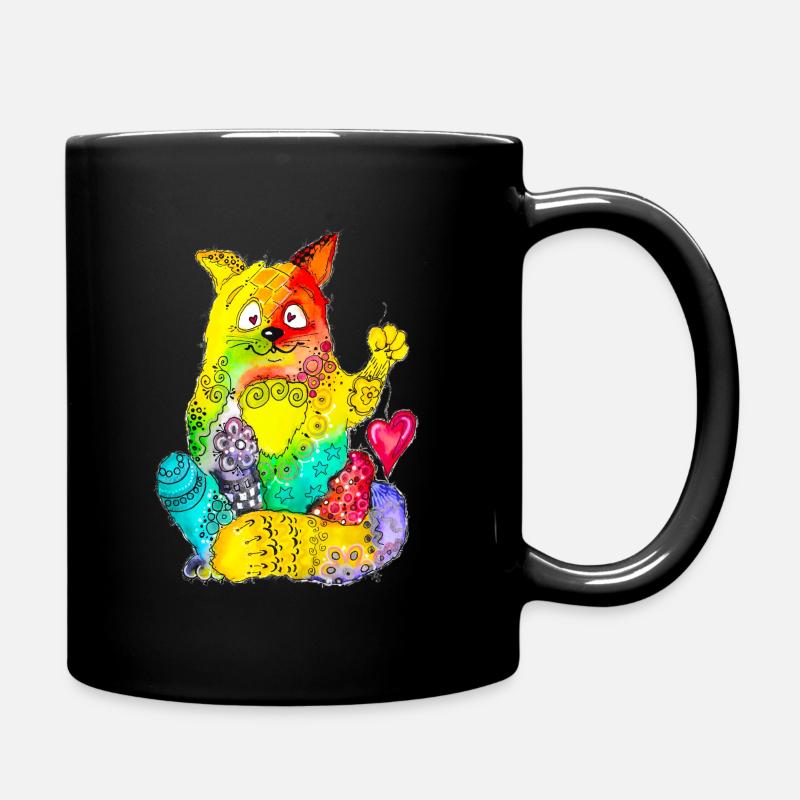 Kater Clemens - Tasse einfarbig - Schwarz