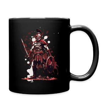 Spartan Watercolor - Full Colour Mug - black - Right