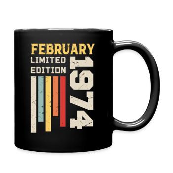 Février 1974 - Cadeau anniversaire Février 1974 - Mug uni - noir - Droite