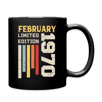 Février 1970 - Cadeau anniversaire Février 1970 - Mug uni - noir - Droite