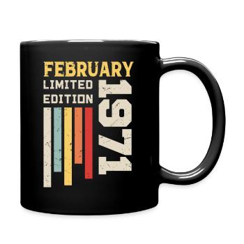 February 1971 - February 1971 Anniversary Gift - Full Colour Mug - black - Right