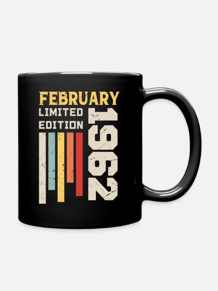 Februar 1962 - Februar 1962 Geburtstagsgeschenk - Tasse einfarbig - Schwarz