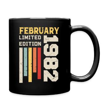 Février 1982 - Cadeau anniversaire Février 1982 - Mug uni - noir - Droite