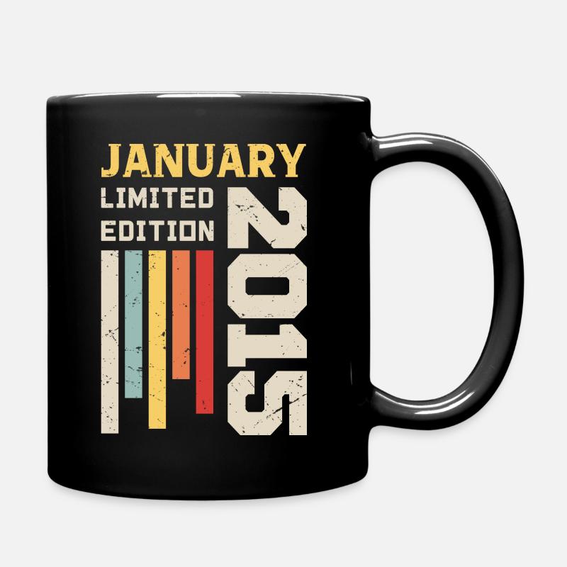 Januar 2015 - Januar 2015 Geburtstagsgeschenk - Tasse einfarbig - Schwarz