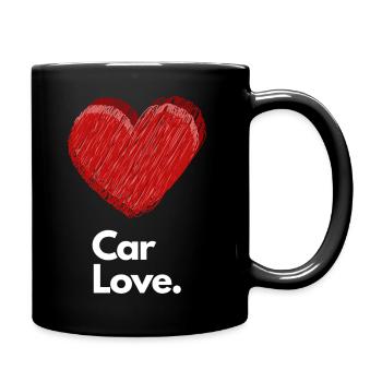 Car Love - Aus liebe zum Auto - Rot - Tasse einfarbig - Schwarz - Rechts