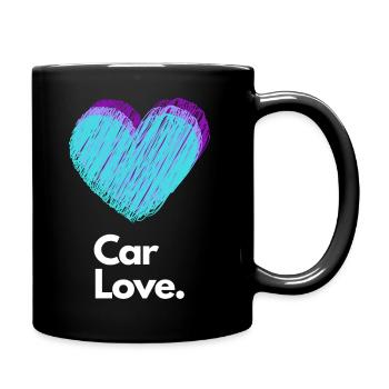 Car Love - Aus liebe zum Auto - Blau - Tasse einfarbig - Schwarz - Rechts