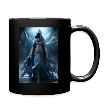 female figure shrouded in an ethereal cloak of ice - Tasse einfarbig - Schwarz - Rechts