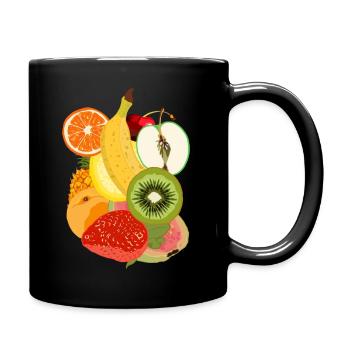 Salade de fruits - Mug uni - noir - Droite