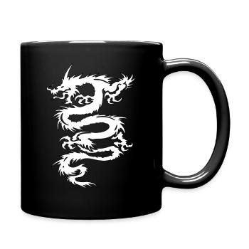 dragon18 white - Full Colour Mug - black - Right