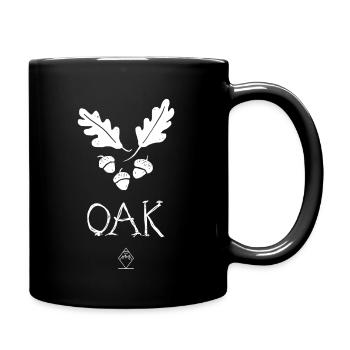 Chêne - Nature avec police - Mug uni - noir - Droite
