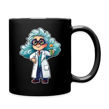 Scientifique mignon avec des lunettes - Mug uni - noir - Droite
