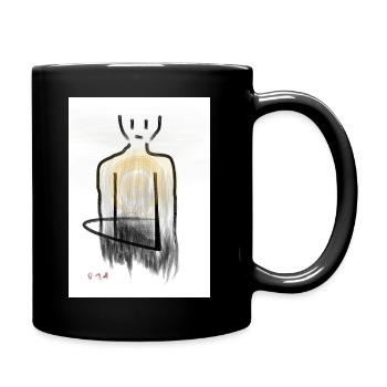 Half not here - Mug uni - noir - Droite