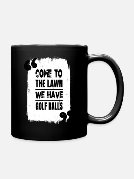 golfbag funny golflover geek golf ball golfking - Tasse einfarbig - Schwarz