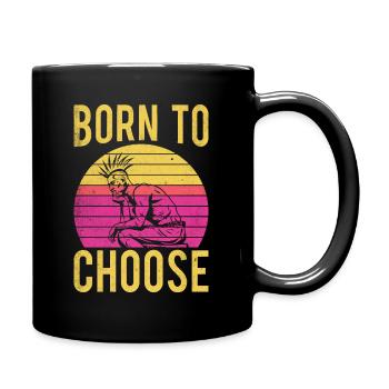 Né pour choisir Punk Rock Penseur Années 80 Vintage Rétro - Mug uni - noir - Droite
