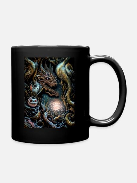 Verwurzelt III - Tasse einfarbig - Schwarz