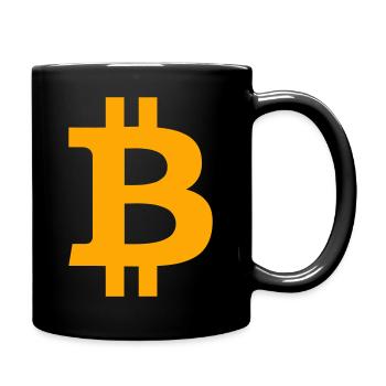 BitcoinLogo - Tasse einfarbig - Schwarz - Rechts