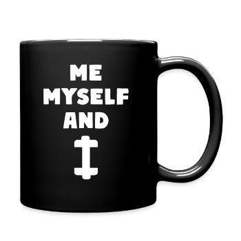 Me, Myself and I Sport Training Fitness - Full Colour Mug - black - Right