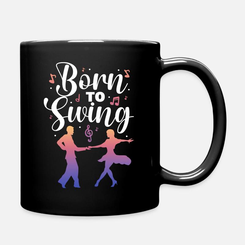 Born to swing - Tasse einfarbig - Schwarz