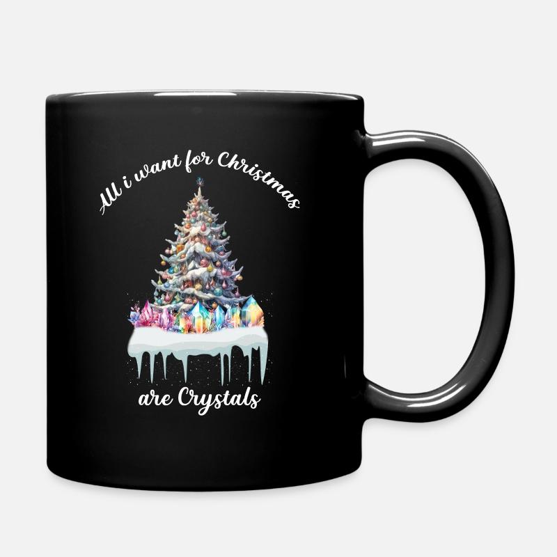 Alliwantforchristmasarecrystals - Full Colour Mug - black