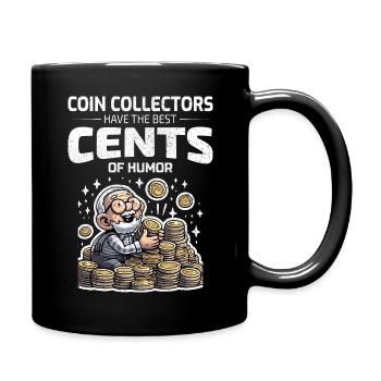 Coin Collecting Collector Numismatic Numismatist - Full Colour Mug - black - Right