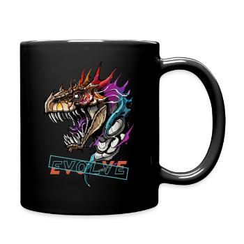 Rugissement de l’évolution du dragon - Mug uni - noir - Droite