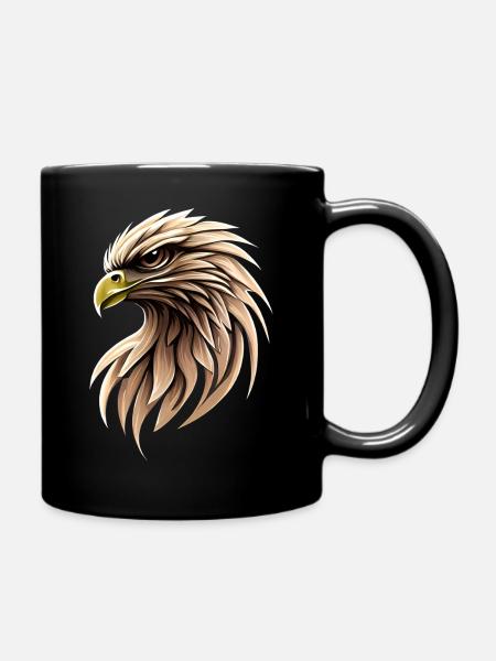 Adler Vogel Greifvogel Raubvogel - Tasse einfarbig - Schwarz