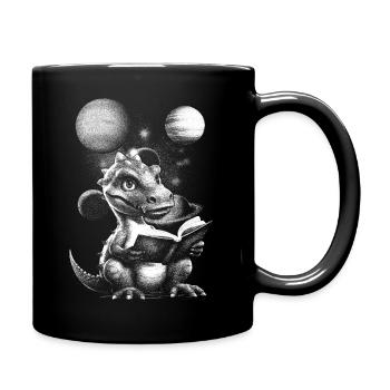 Lecture Dragon Astronomie Drôles d’animaux Art graphique - Mug uni - noir - Droite