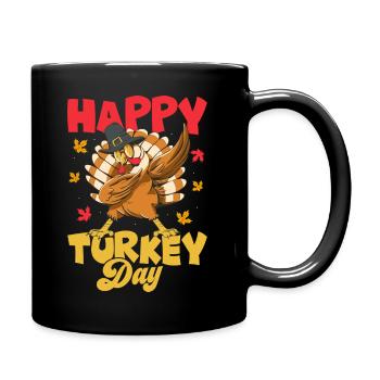 Bonne journée de la dinde célébrant Thanksgiving - Mug uni - noir - Droite