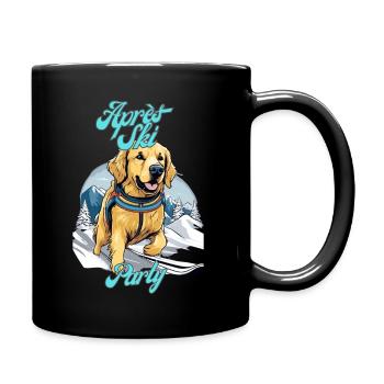 Labrador Retriever Skier Après-ski - Mug uni - noir - Droite
