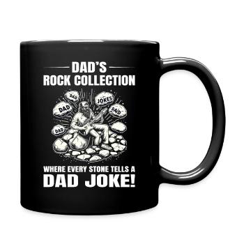 Rock Sammeln Papa Gitarre Musik Geologie - Tasse einfarbig - Schwarz - Rechts