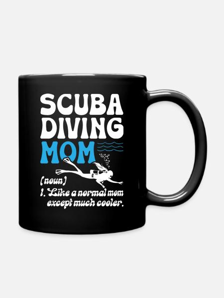 Scuba Diving Mom - Tasse einfarbig - Schwarz