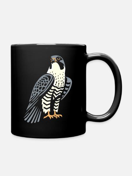 Wanderfalke Falke Falknerei Greifvogel - Tasse einfarbig - Schwarz