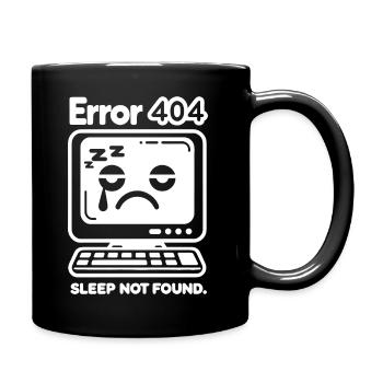 Error 404 Sleep Not Found - Full Colour Mug - black - Right
