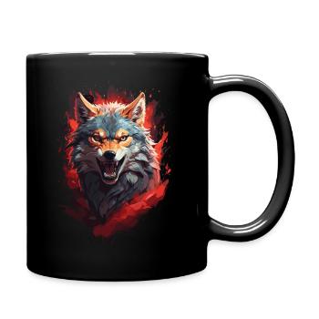 Aura mystique de loup noir - Mug uni - noir - Droite